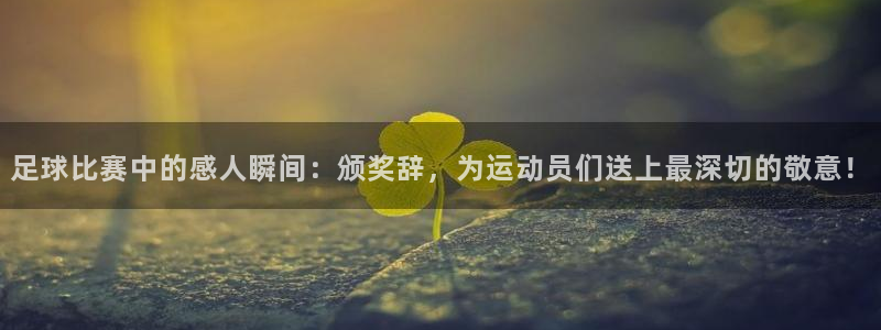 足球比赛中的感人瞬间：颁奖辞，为运动员们送上最深切的敬意！