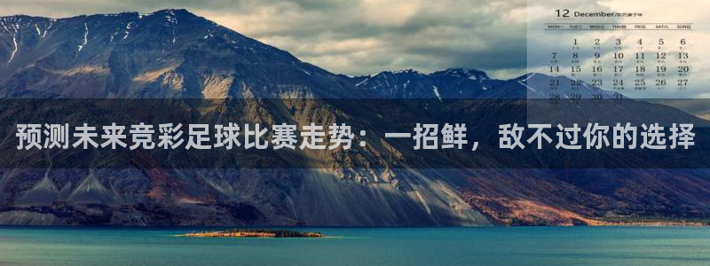 预测未来竞彩足球比赛走势：一招鲜，敌不过你的选择